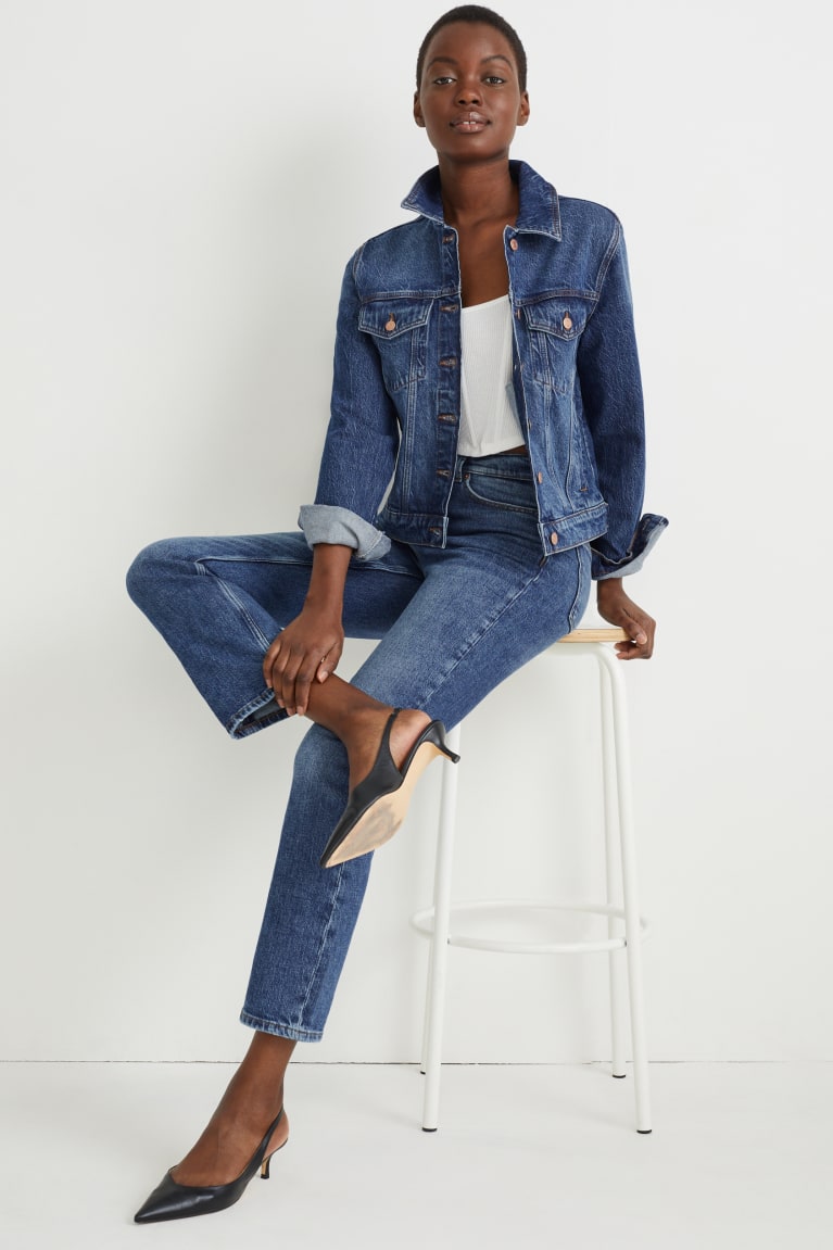 C&A Denim Lycra® With Recycled Puuvilla Naisten Takki Sininen | 39RXLYKIP