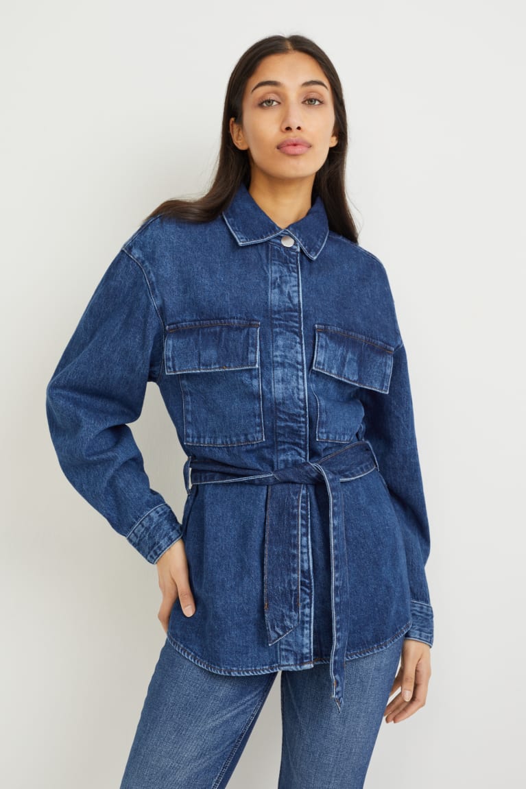 C&A Denim Naisten Takki Sininen | 94ZDWTGIN