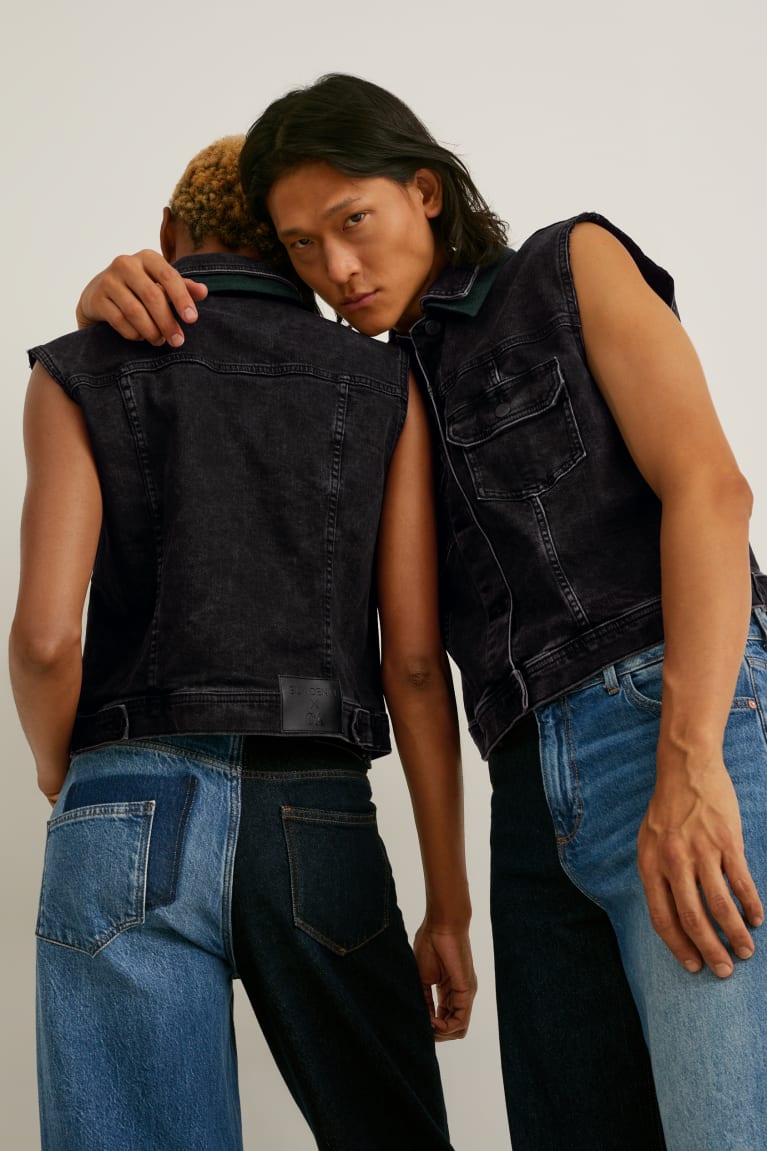 C&A E.L.V. Denim Denim WaistGenderneutral Miesten Takki Sininen Tummanharmaat | 65MUNLRAF