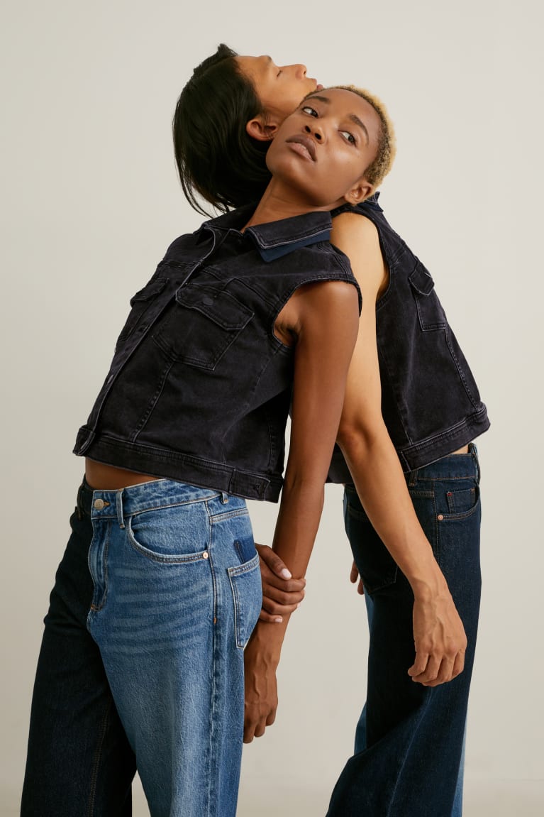 C&A E.L.V. Denim Denim WaistGenderneutral Miesten Takki Sininen Tummanharmaat | 65MUNLRAF