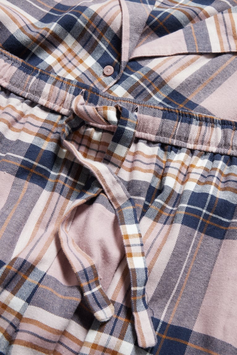 C&A Flannel Pyjamas Check Naisten Yöasut Tummanpinkki | 64PCZHTKQ