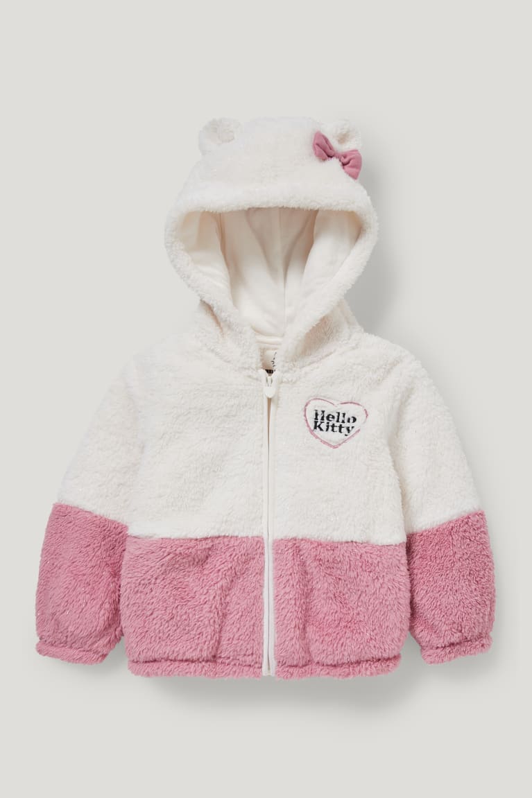 C&A Hello Kitty Teddy Fur With Hood Tytön Huppari Valkoinen | 72SYGORHD