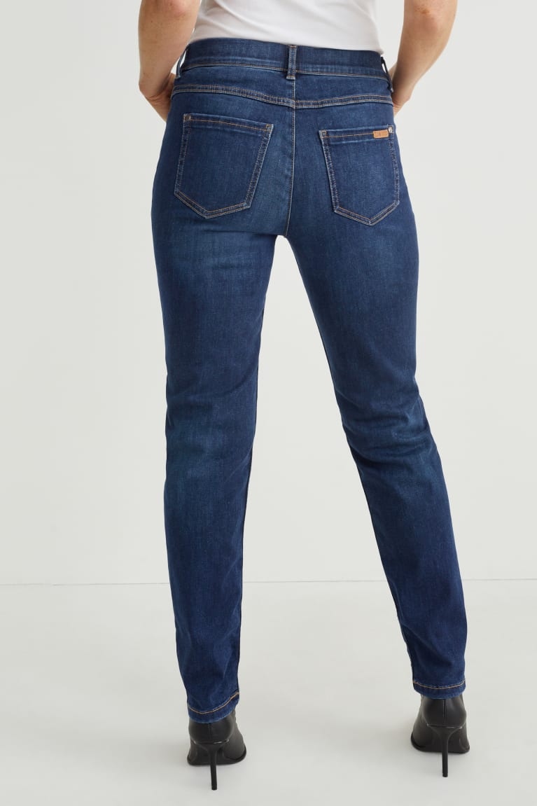 C&A Jegging Mid-rise Vyötärö Slim Fit Lycra® Naisten Farkut Sininen Tummansininen | 14HZRYCPF