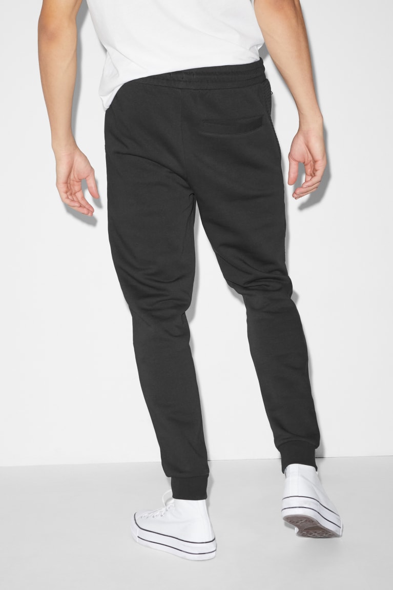 C&A Joggers Miesten Suorat Housut Mustat | 27WXAFJSY