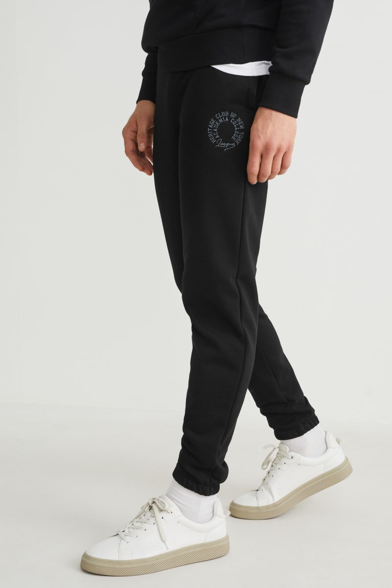 C&A Joggers Miesten Suorat Housut Mustat | 72ZACMYXW