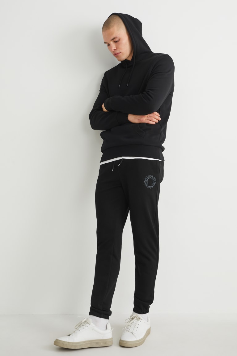 C&A Joggers Miesten Suorat Housut Mustat | 72ZACMYXW