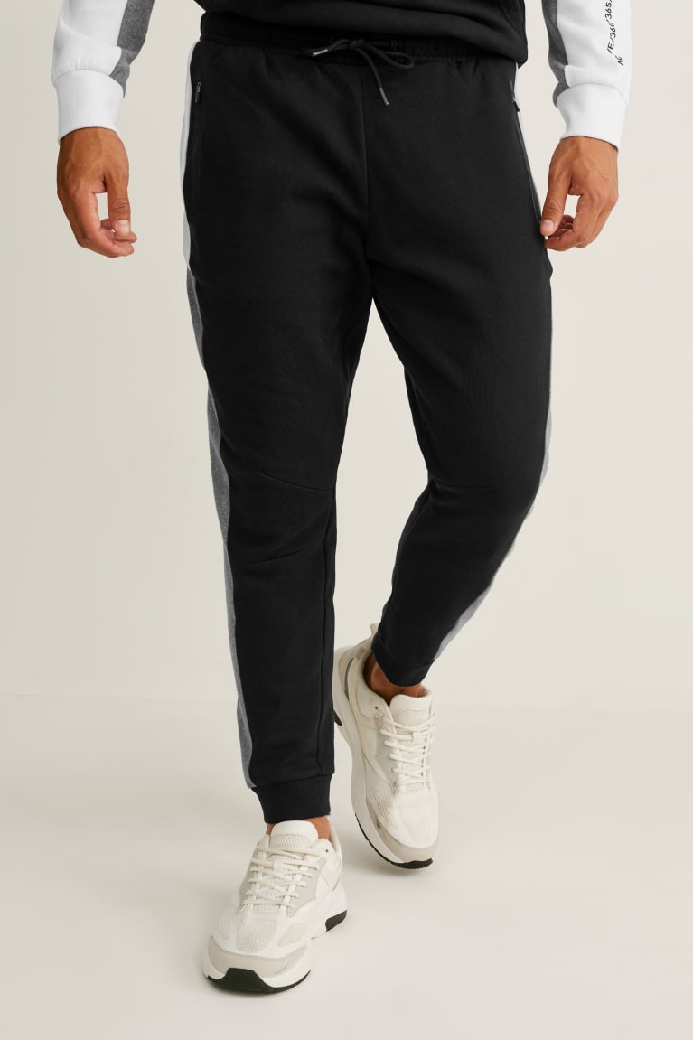 C&A Joggers Miesten Suorat Housut Mustat | 91MZFSETH