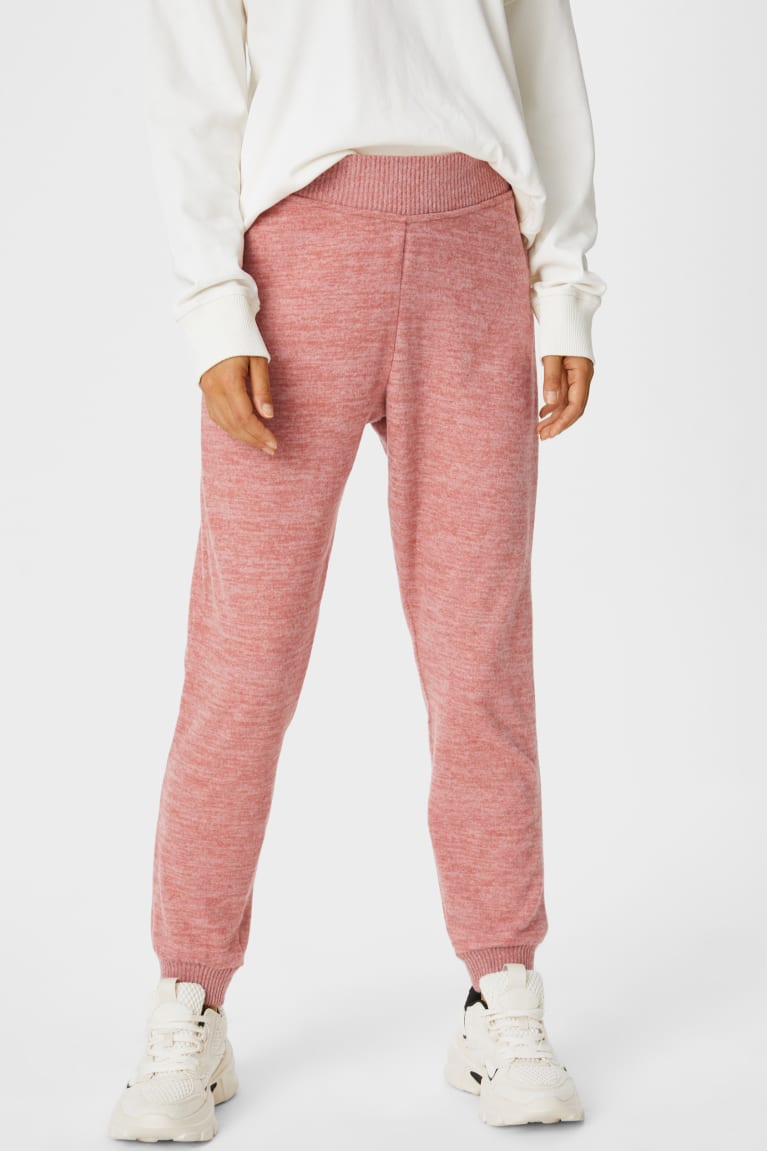 C&A Joggers Naisten Suorat Housut Tummanpinkki | 43OLAPIFQ