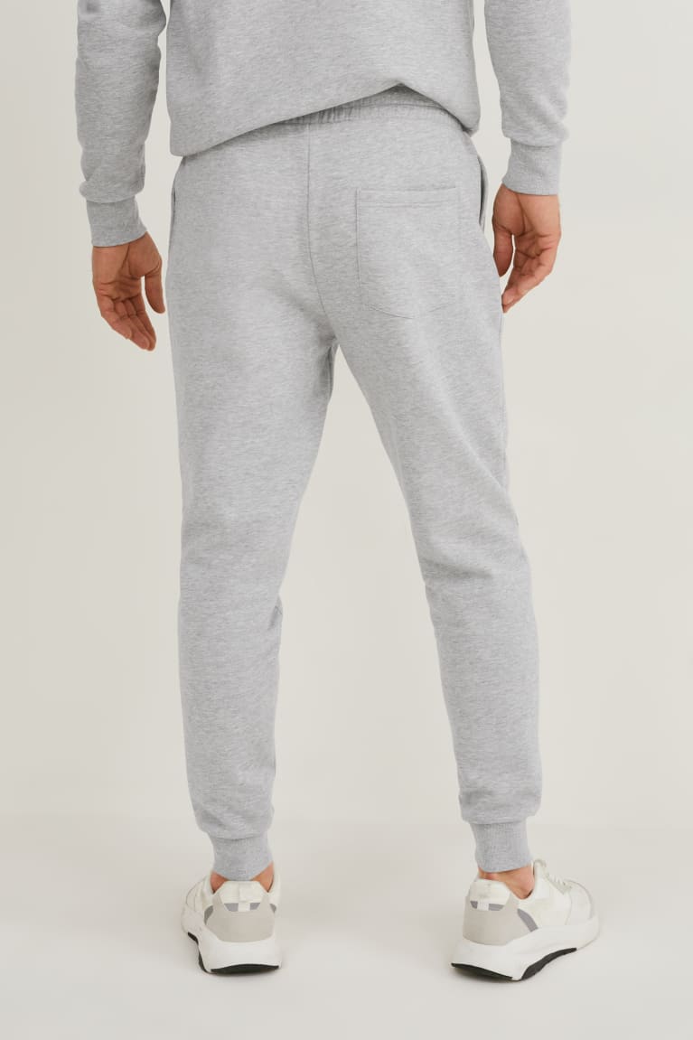 C&A Joggers Organic Puuvilla Miesten Suorat Housut Vaaleanharmaat | 98FBXPIQO