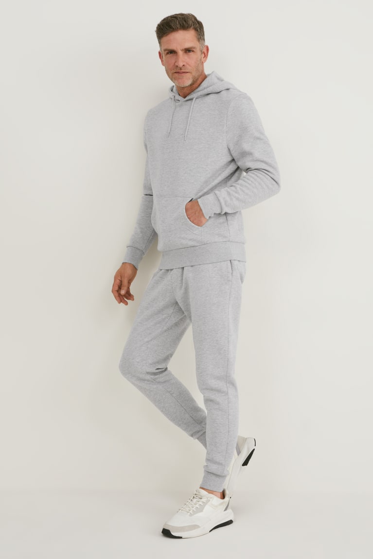 C&A Joggers Organic Puuvilla Miesten Suorat Housut Vaaleanharmaat | 98FBXPIQO