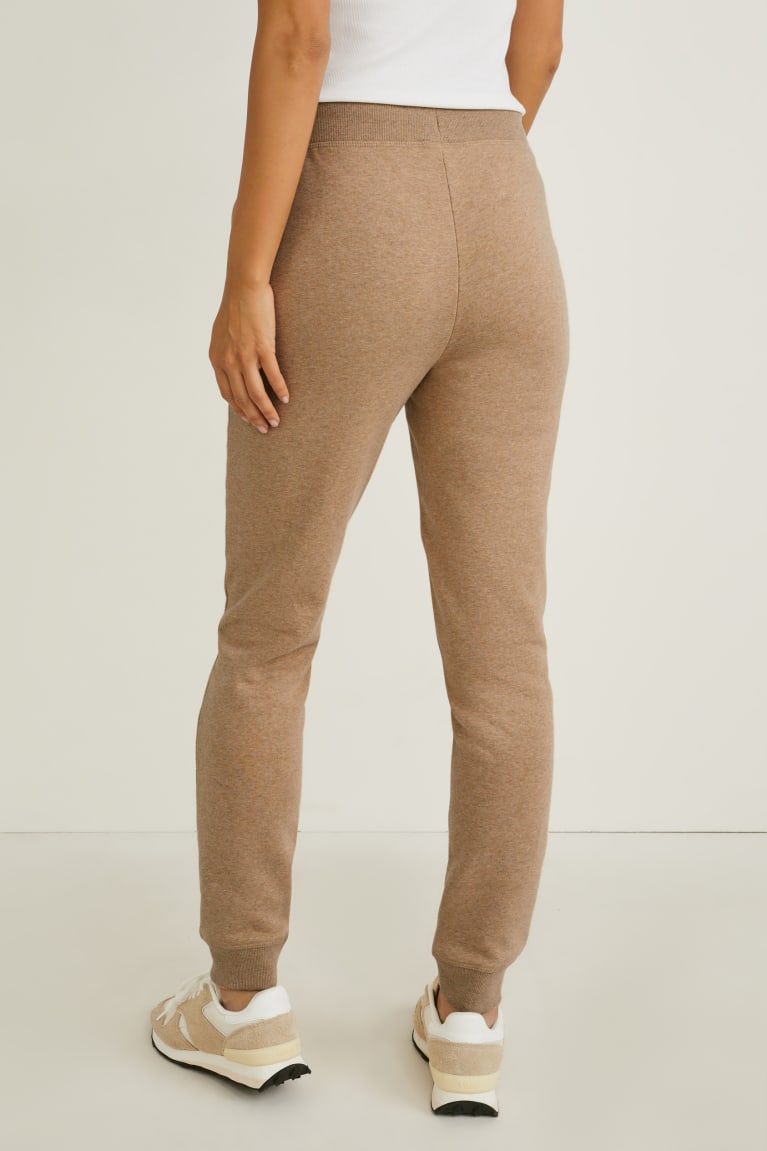 C&A Joggers Organic Puuvilla Naisten Suorat Housut Beige | 50JWBAQIE