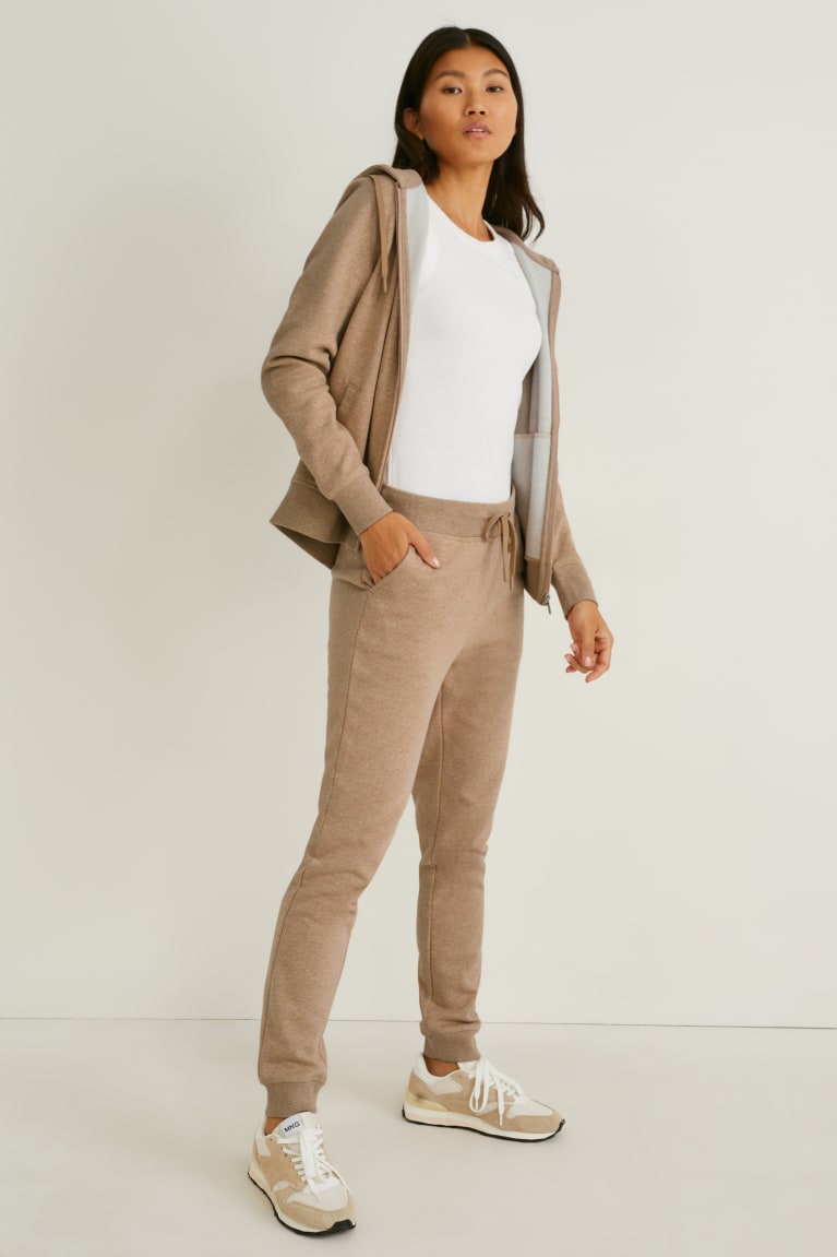 C&A Joggers Organic Puuvilla Naisten Suorat Housut Beige | 50JWBAQIE