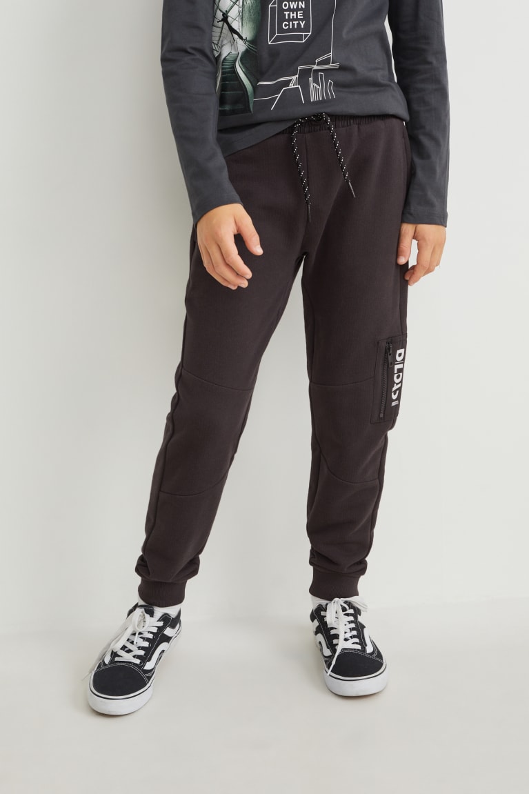 C&A Joggers Poikien Suorat Housut Mustat | 51BAVCXLR