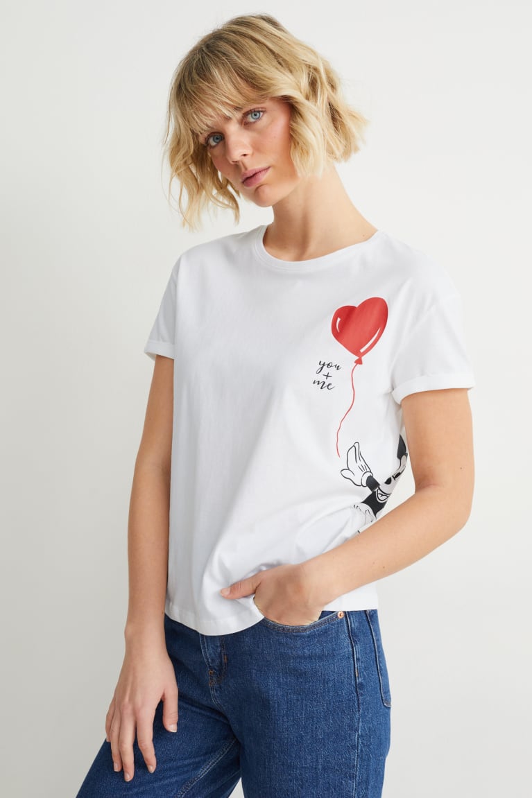 C&A Mickey Mouse Naisten T Paidat Valkoinen | 15WDZIYHU