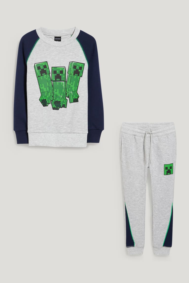 C&A Minecraft Set And Joggers 2 Piece Poikien Suorat Housut Vaaleanharmaat | 17NEYJVFS