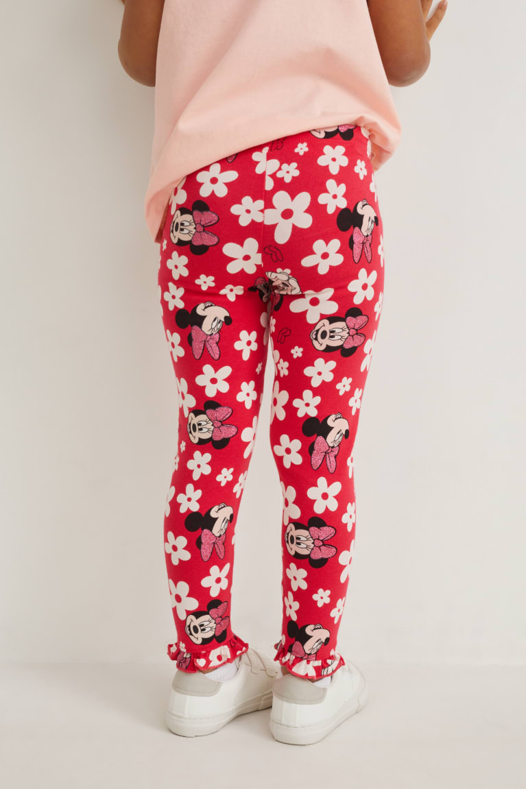 C&A Minnie Mouse Leggings Floral Tytön Suorat Housut Pinkki | 28HFCUIWJ