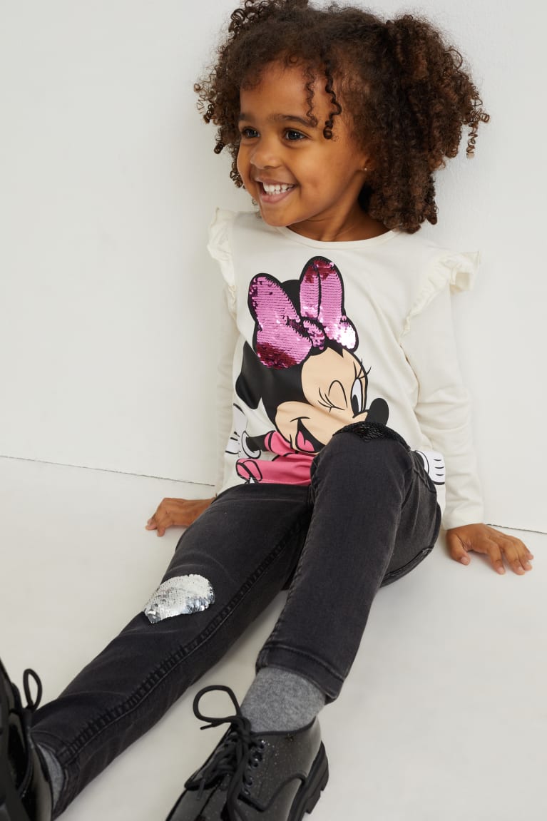 C&A Minnie Mouse Long Sleeve Shiny Tytön Topit Valkoinen | 05AGTBFLD