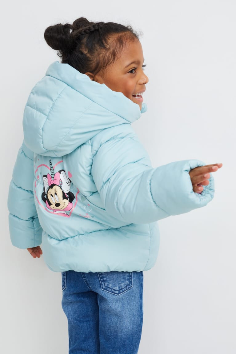 C&A Minnie Mouse Tikattu With Hood Recycled Tytön Takki Vaaleansininen | 96LZNJEYO