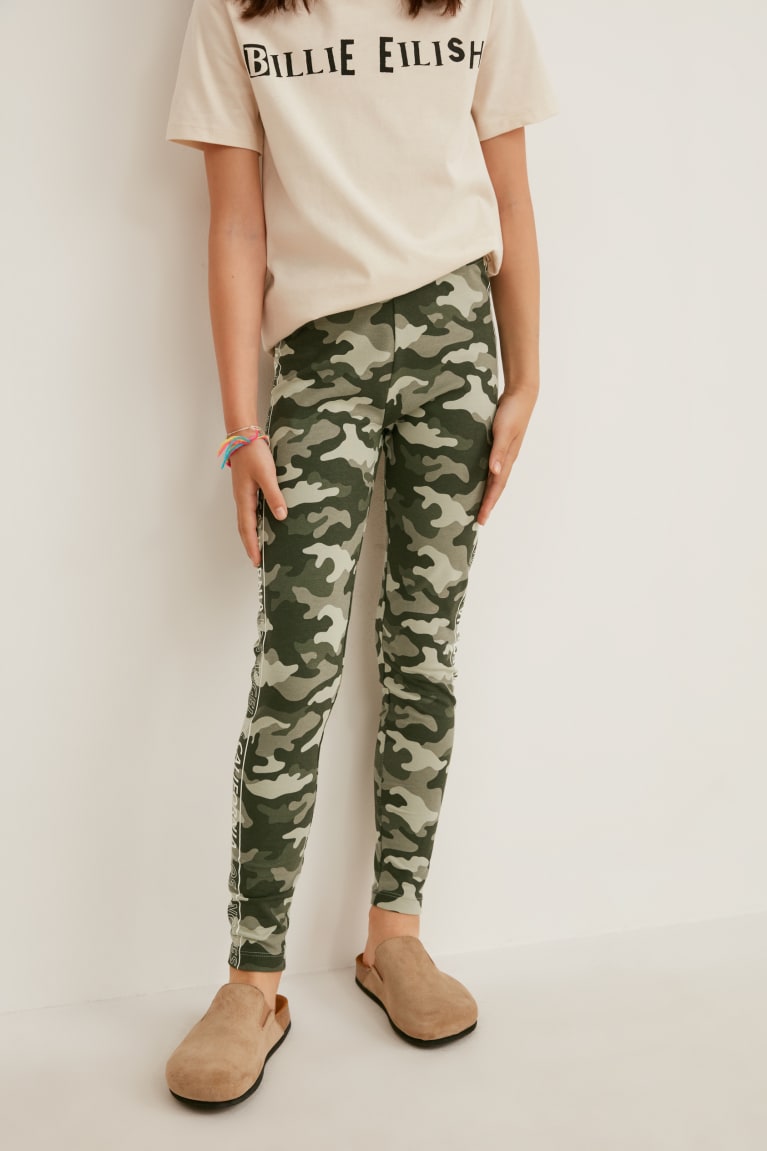 C&A Multipack Of 2 Leggings Tytön Suorat Housut Camouflage | 38JIKLNSP