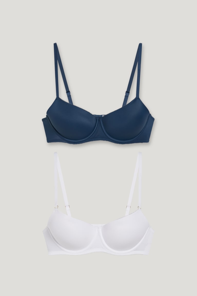 C&A Multipack Of 2 Underwire Bra Full Coverage Pehmustettu Naisten Alusvaatteet Valkoinen | 84MGYEOKP