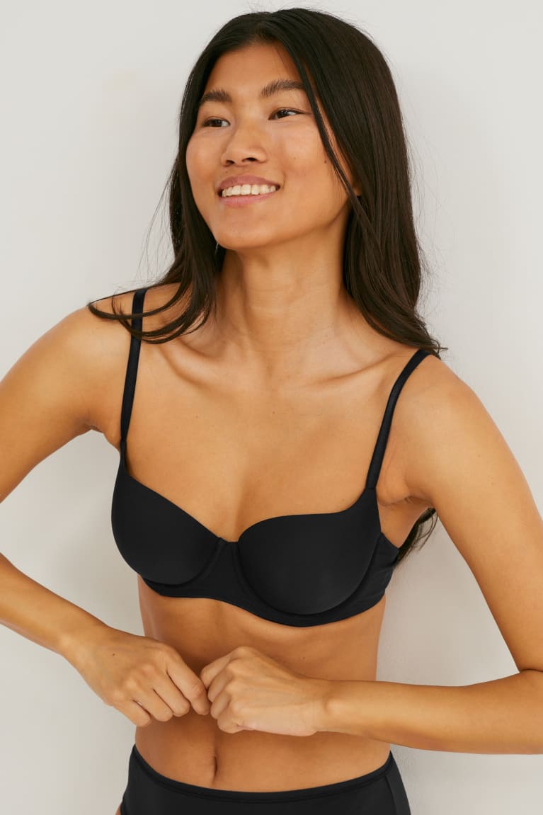 C&A Multipack Of 2 Underwire Bra Full Coverage Pehmustettu Naisten Alusvaatteet Mustat | 98ATSHDQB