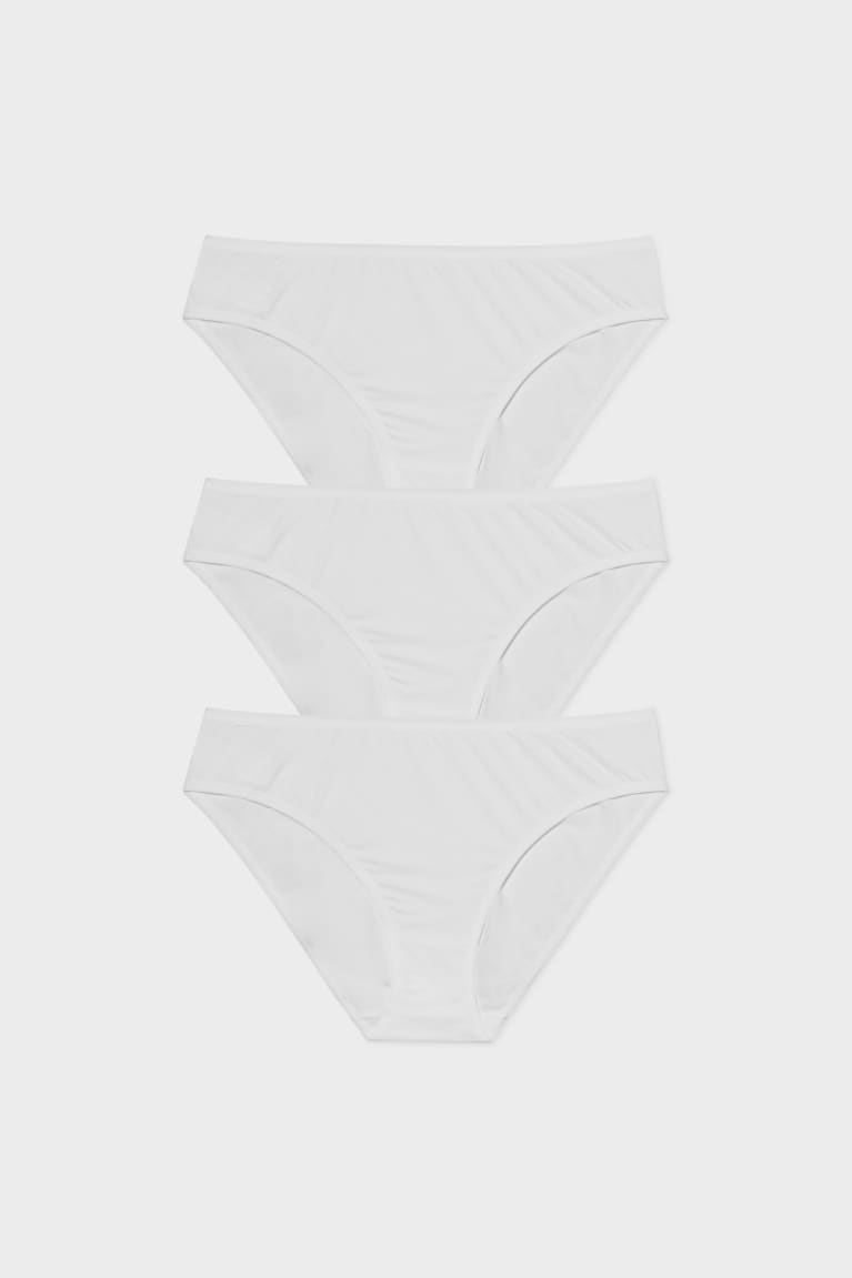 C&A Multipack Of 3 Briefs Naisten Alusvaatteet Valkoinen | 50XLPOGVW