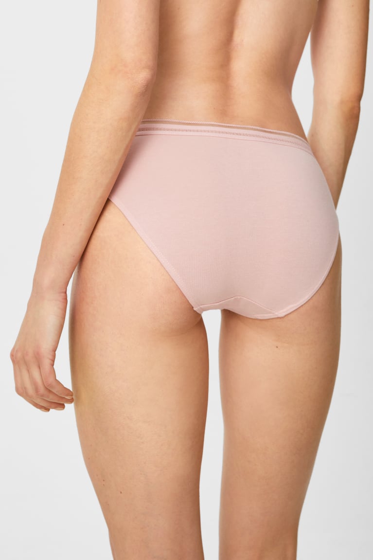 C&A Multipack Of 3 Briefs Organic Puuvilla Naisten Alusvaatteet Tummanpinkki | 51SCPVHKR