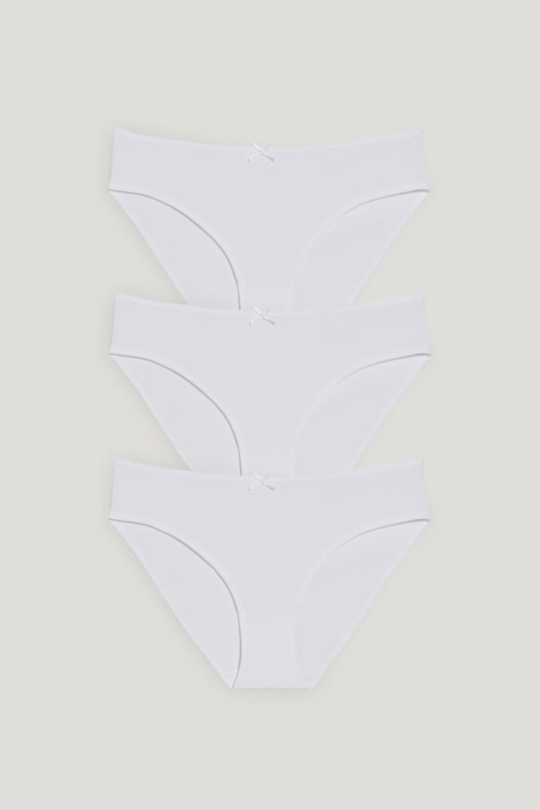 C&A Multipack Of 3 Briefs Organic Puuvilla Naisten Alusvaatteet Valkoinen | 80SCEAXHJ