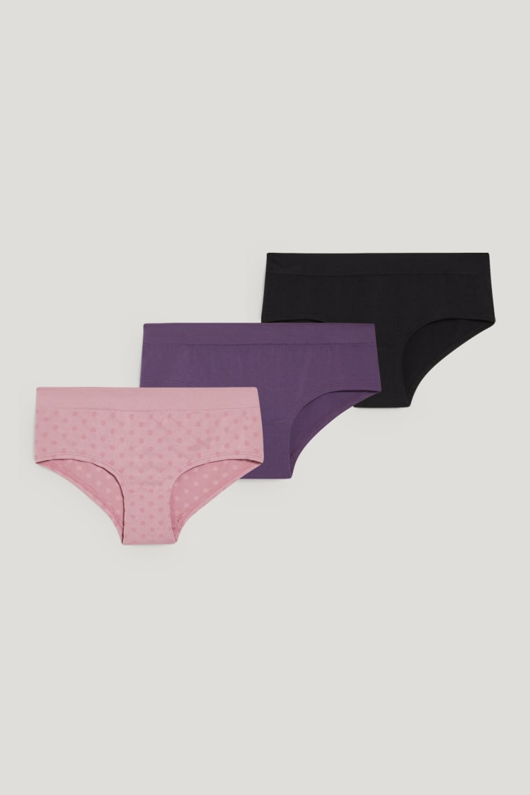 C&A Multipack Of 3 Hipster Briefs Naisten Alusvaatteet Tummanpinkki | 13EVFRUPB