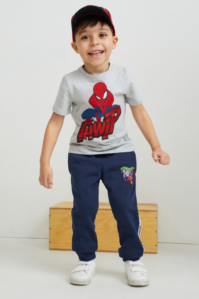 C&A Multipack Of 3 Spider-man Sleeve Poikien T Paidat Tummansininen | 21ZSEMXPR