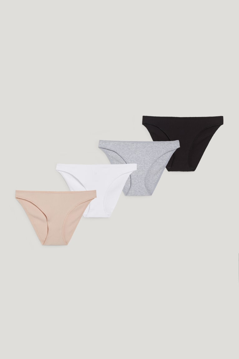 C&A Multipack Of 4 Briefs Naisten Alusvaatteet Mustat Valkoinen | 46DQKHBWF