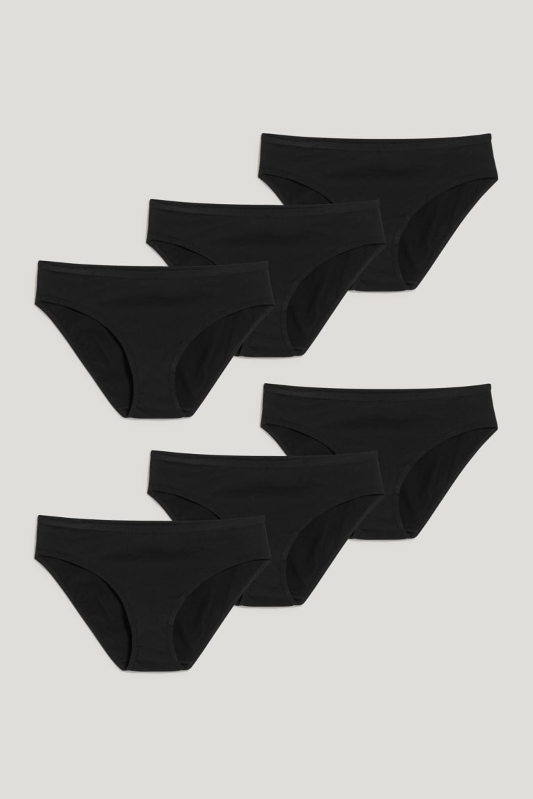 C&A Multipack Of 6 Briefs Lycra® Naisten Alusvaatteet Mustat | 57KIEMVPR