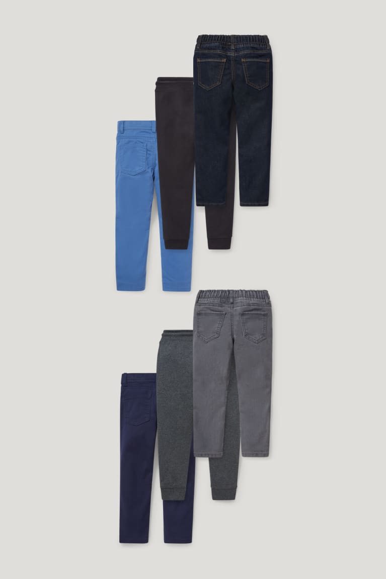 C&A Multipack Of 6, Thermal And Joggers Slim Fit Poikien Farkut Mustat | 05DZBIKFW