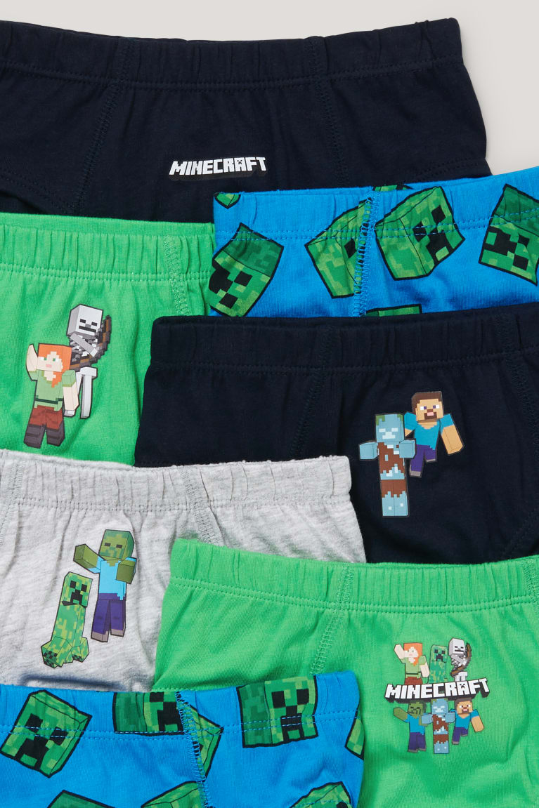 C&A Multipack Of 7 Minecraft Briefs Organic Puuvilla Poikien Alusvaatteet Mustat | 21UDBZXQY