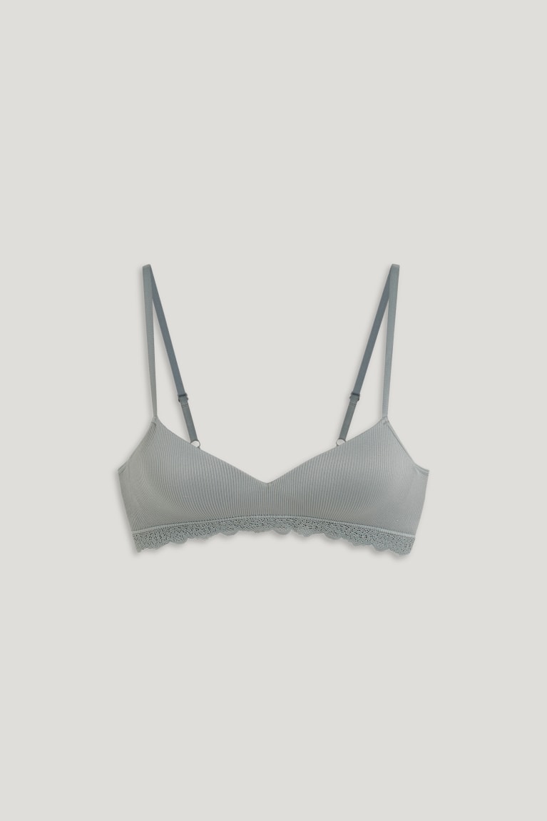 C&A Non-wired Bra Demi Pehmustettu Seamless Lycra® Naisten Alusvaatteet Vihreä | 65DVYEAPM