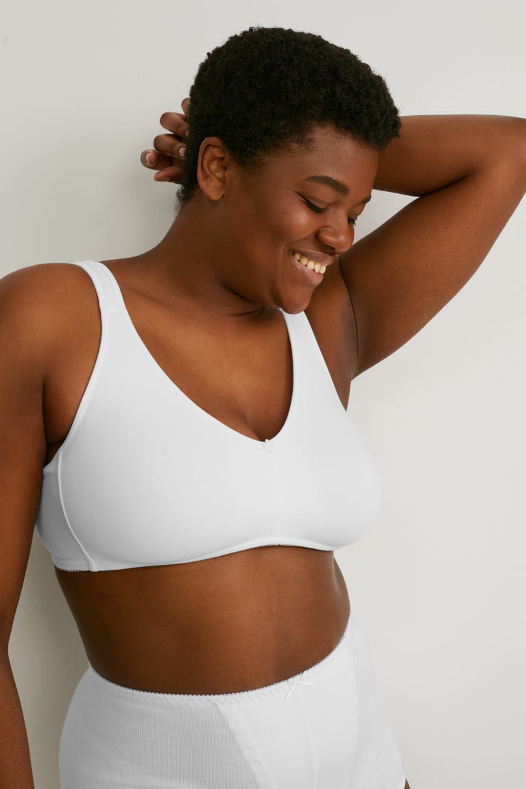 C&A Non-wired Bra Organic Puuvilla Naisten Alusvaatteet Valkoinen | 51ZNQIWVF