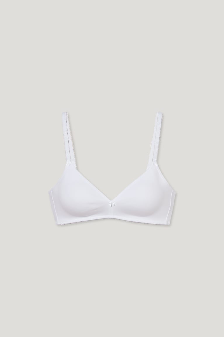 C&A Non-wired Bra Organic Puuvilla Naisten Alusvaatteet Valkoinen | 92JNQYSPD