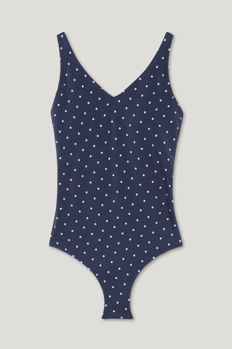 C&A Non-wired Mastectomy Swimsuit Polka Dot Naisten Uimapuvut Tummansininen | 50RIEOLGF