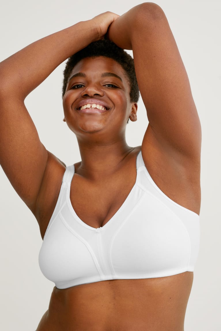 C&A Non-wired Minimiser Bra Organic Puuvilla Naisten Alusvaatteet Valkoinen | 19QLGKZDC