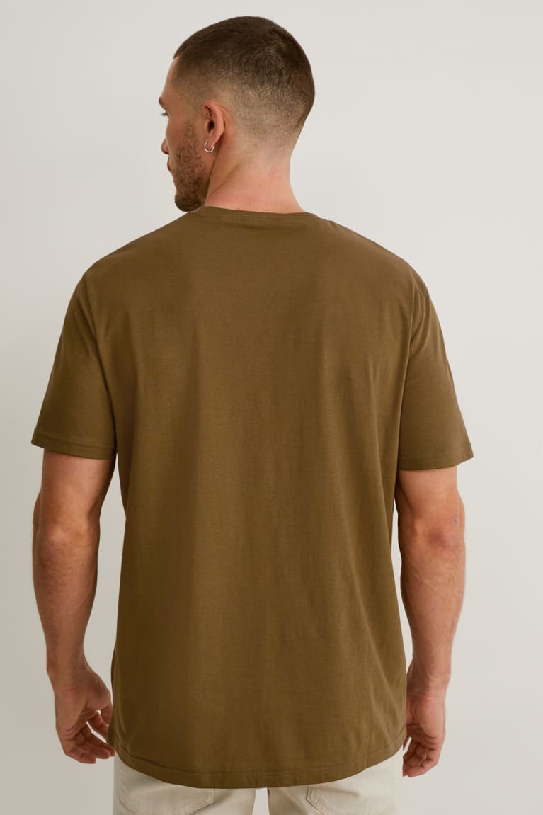 C&A Organic Puuvilla Miesten T Paidat Khaki | 59VNBIPEL