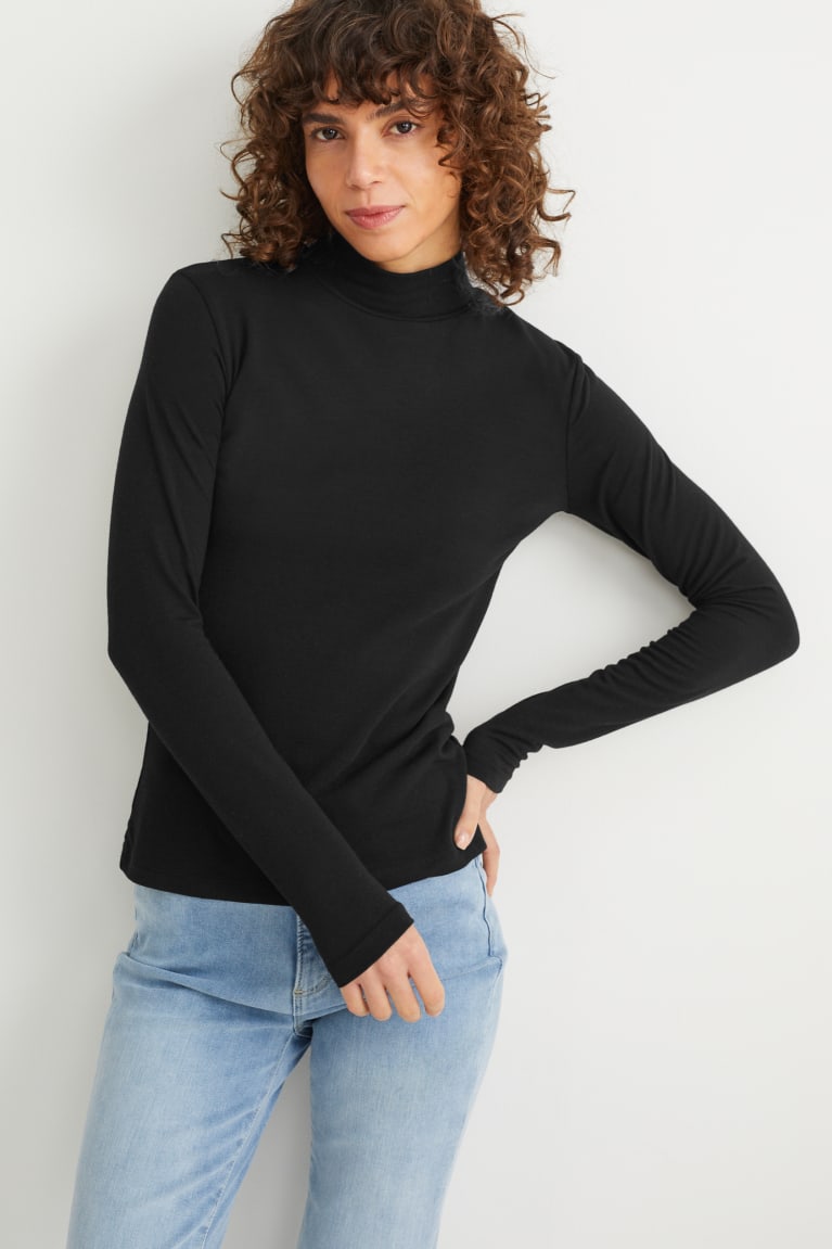 C&A Polo Neck Naisten Topit Mustat | 38YUKEXCA