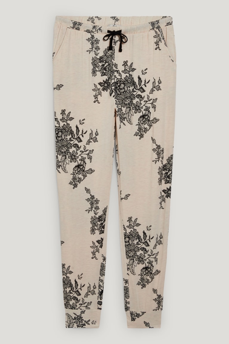 C&A Pyjama Bottoms Floral Naisten Yöasut Beige | 09UXCVOAJ