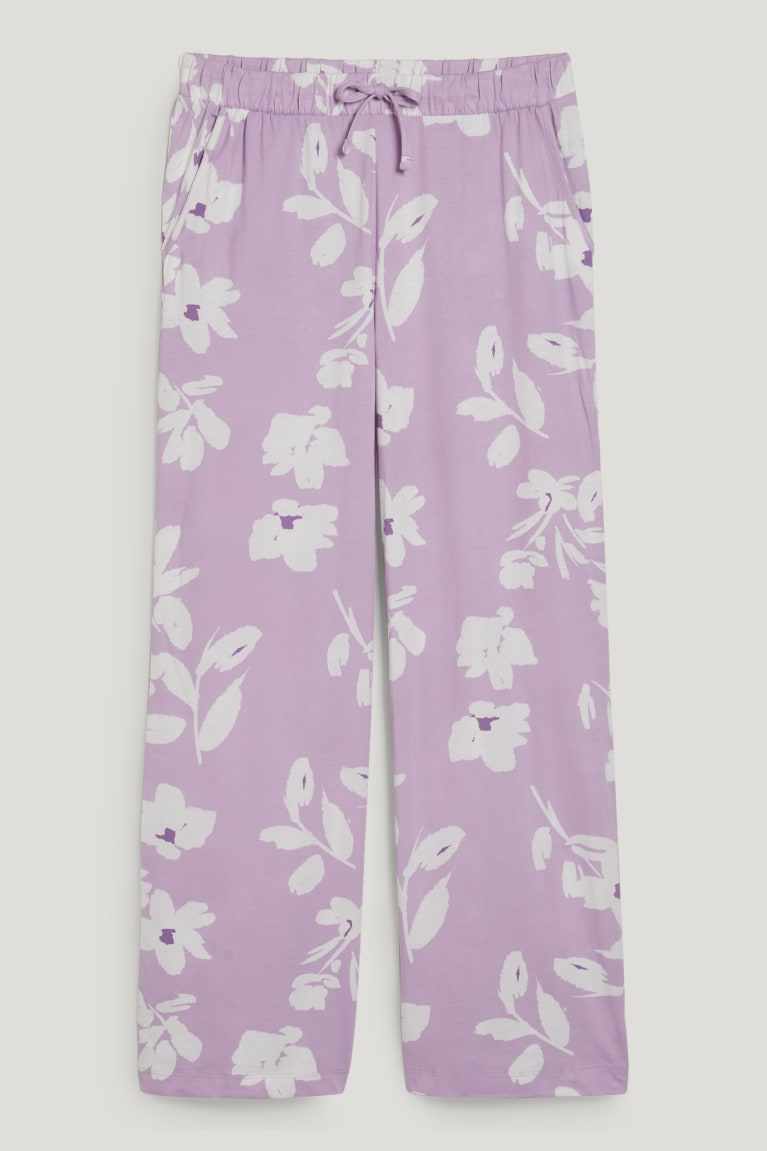 C&A Pyjama Bottoms Floral Naisten Yöasut Vaaleanvioletit | 56DLRXZMC