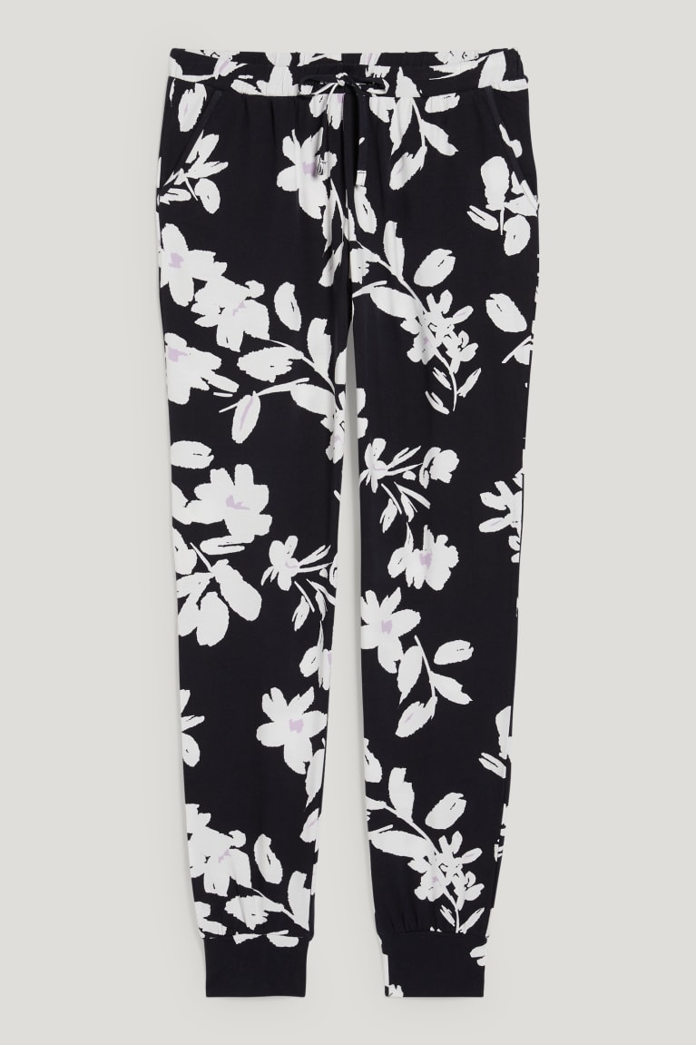 C&A Pyjama Bottoms Floral Naisten Yöasut Tummansininen | 92XGYHQTO