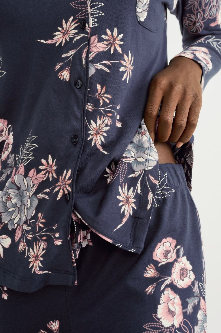 C&A Pyjamas Floral Naisten Yöasut Tummansininen | 41FYLIQWJ