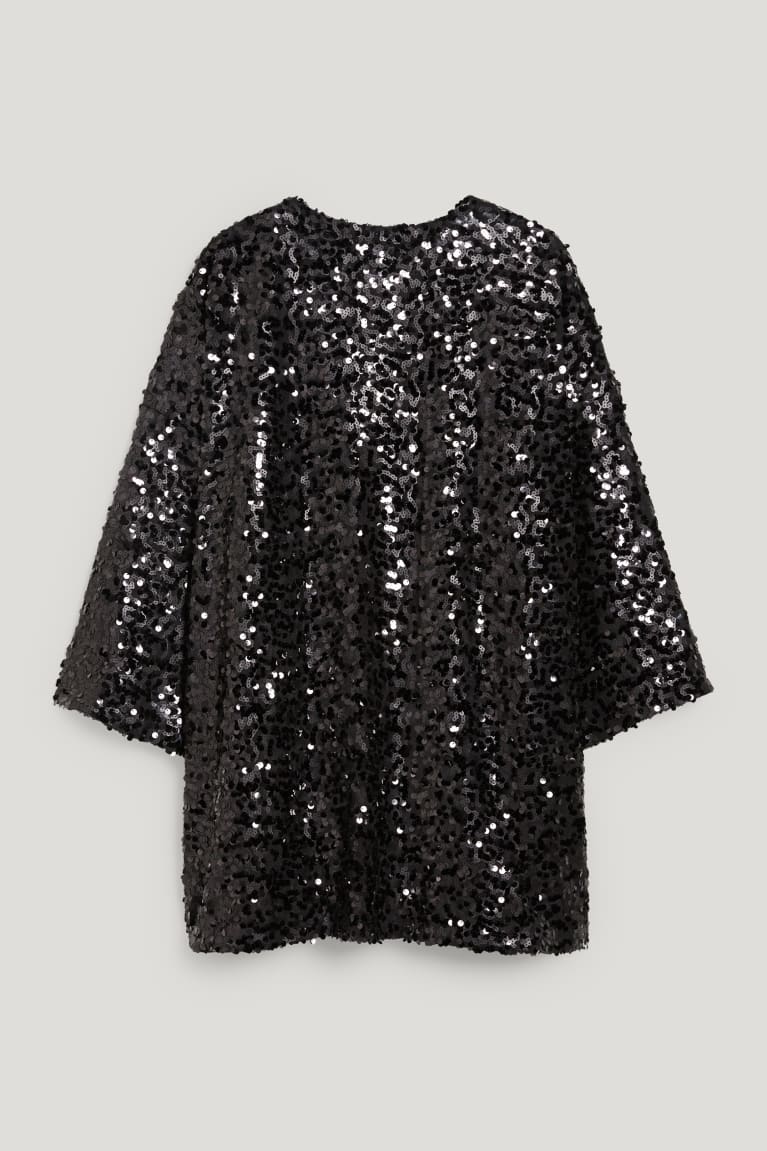 C&A Sequin Kimono Shiny Naisten Huppari Mustat | 31DOHNKCB