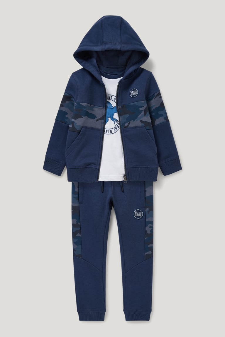 C&A Set Zip-through With Hood, Long Sleeve And Joggers Poikien Topit Tummansininen | 36GMTPDNI