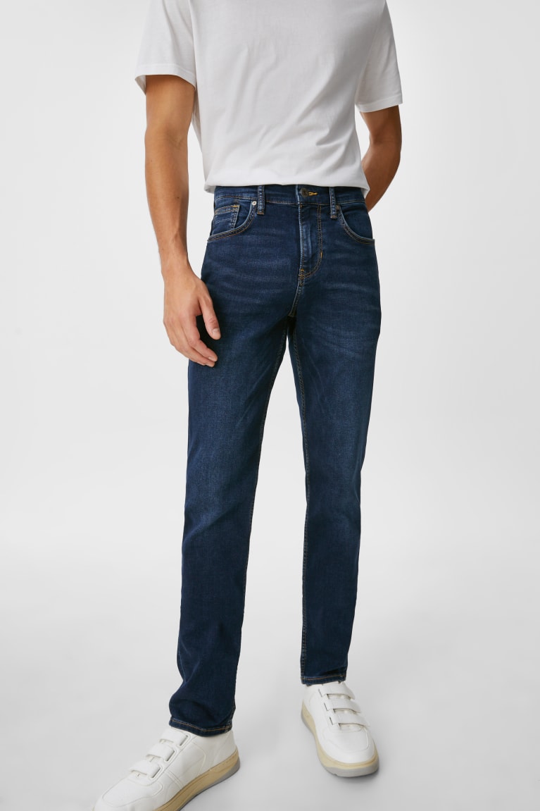 C&A Slim Flex Jog Denim Miesten Farkut Sininen Tummansininen | 97TOAPJDZ