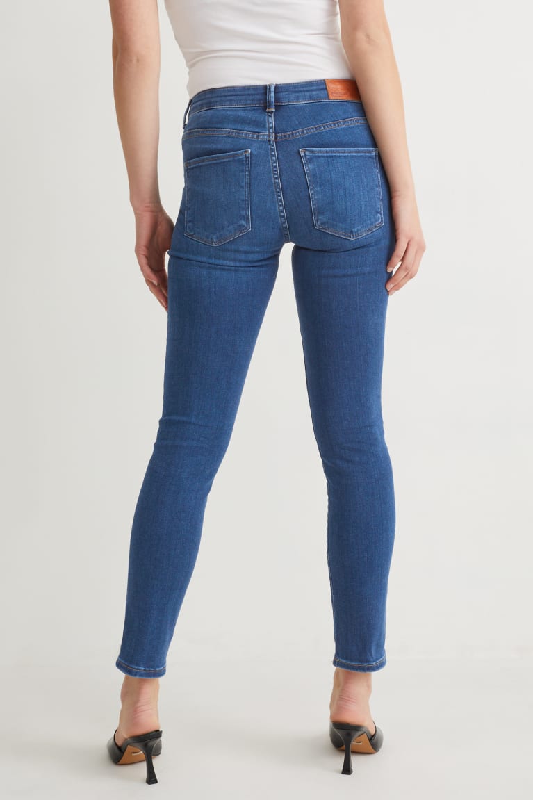 C&A Slim Mid-rise Vyötärö Lycra® Naisten Farkut Sininen | 02VBRGJUD