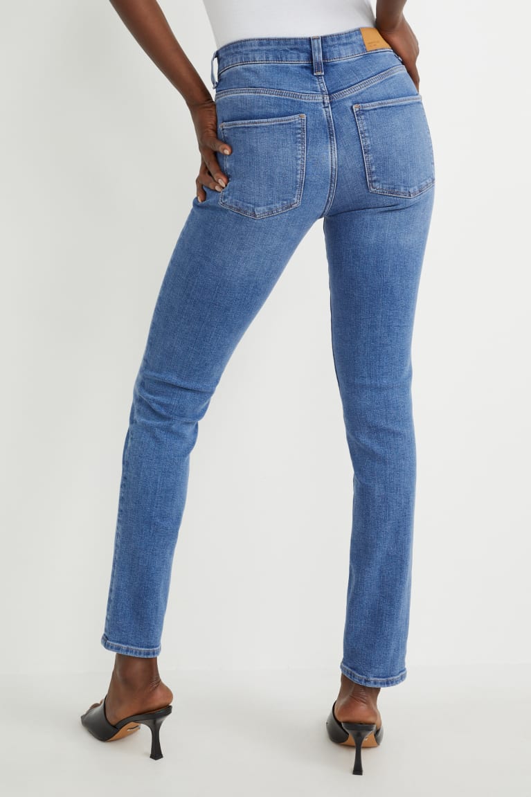 C&A Slim Mid-rise Vyötärö Lycra® Recycled Naisten Farkut Sininen | 62QEVLFMA